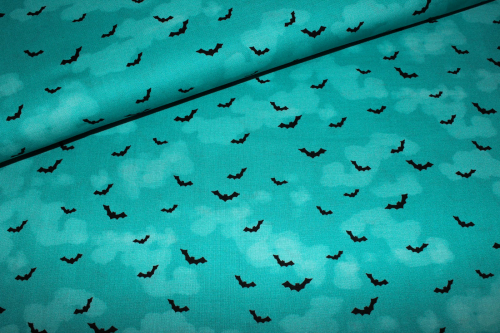 Designerbaumwolle BATTY teal (10 cm)